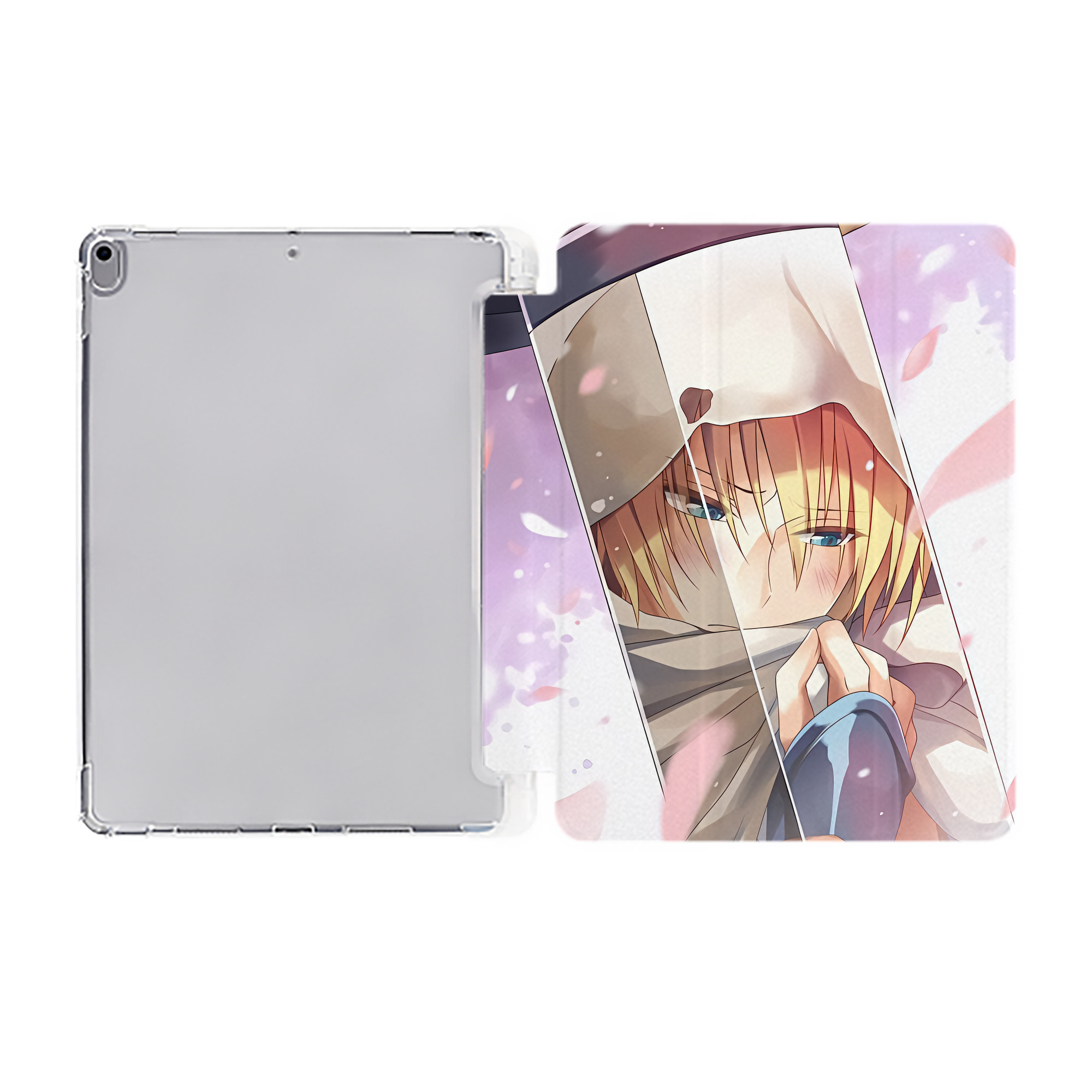 （画像用） 刀剣乱舞 Touken Ranbu IPad ケース ペン収納付き 三つ折りスタンド PUレザー×シリコン 対応機種9.5/10.5/10.9インチ